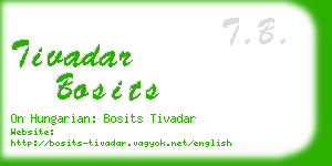 tivadar bosits business card